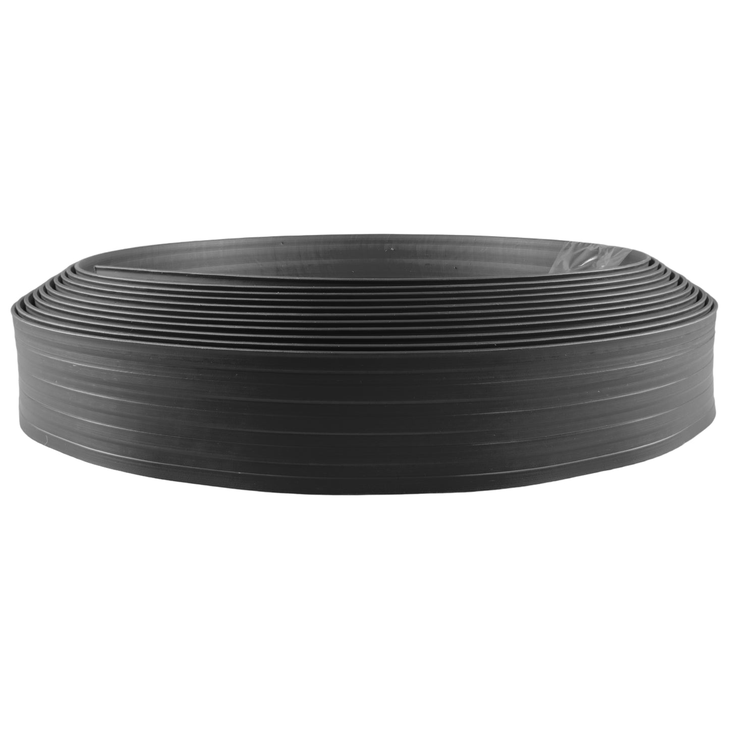 Black Curved Lawn Edging Set with Pegs, 40mm Height