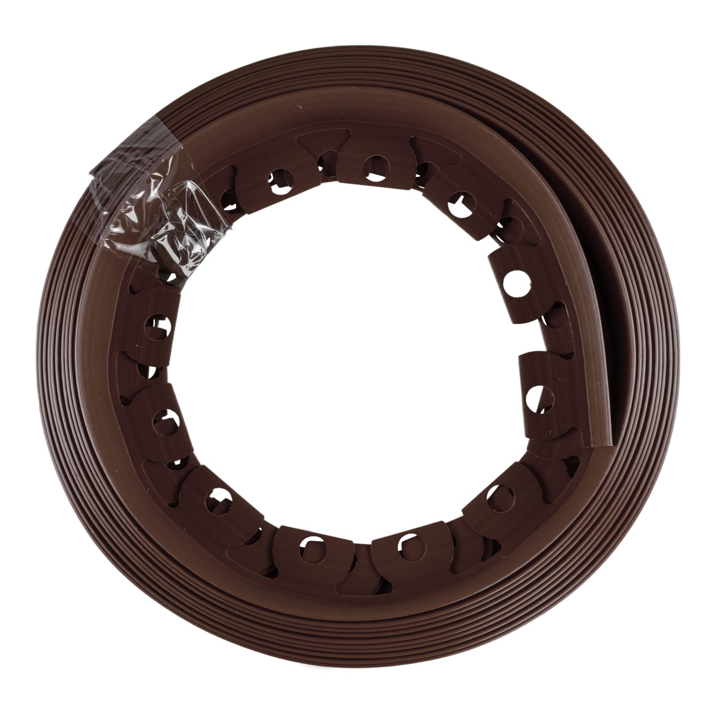 Brown Curved Lawn Edging Set with Pegs, 60mm Height