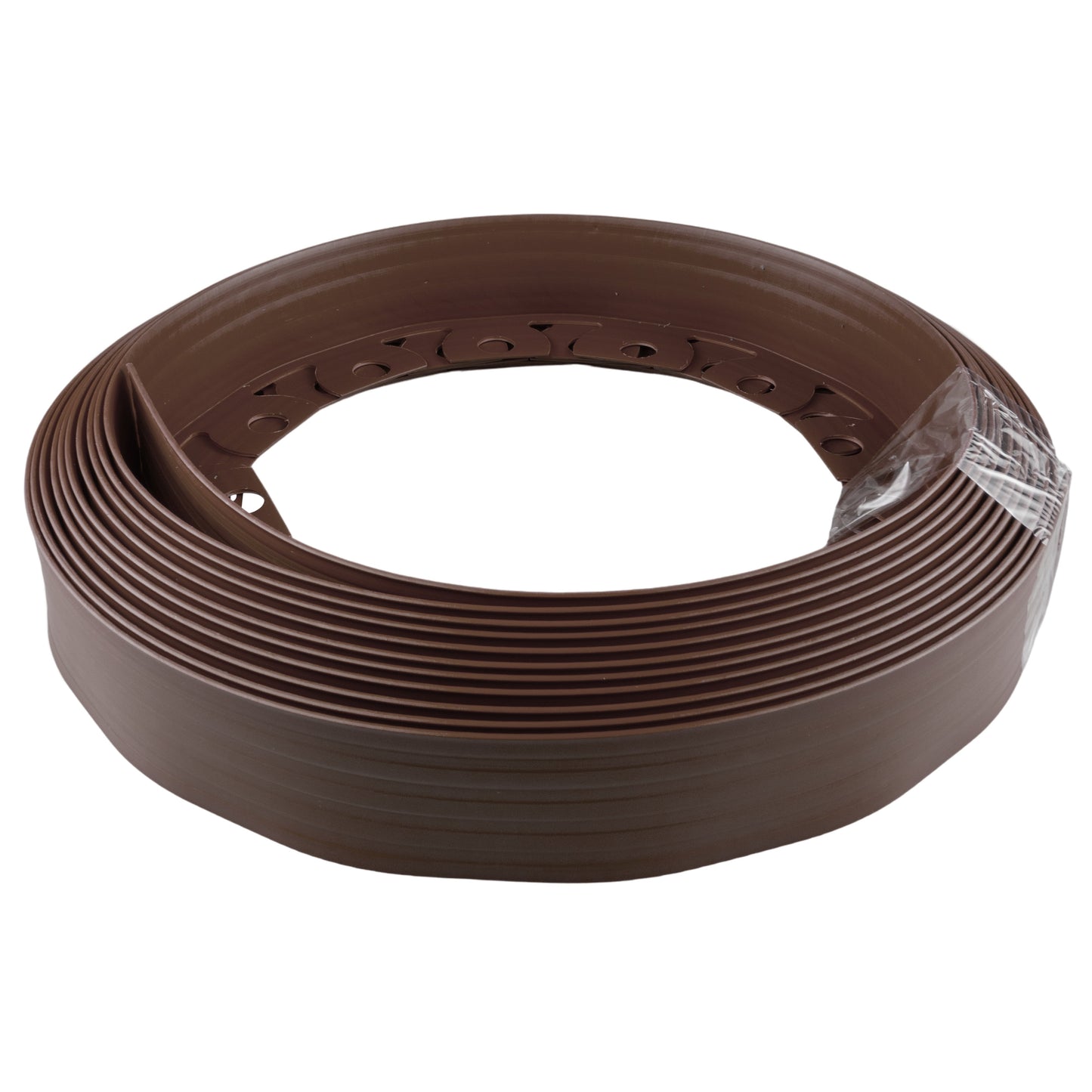 Brown Curved Lawn Edging Set with Pegs, 60mm Height