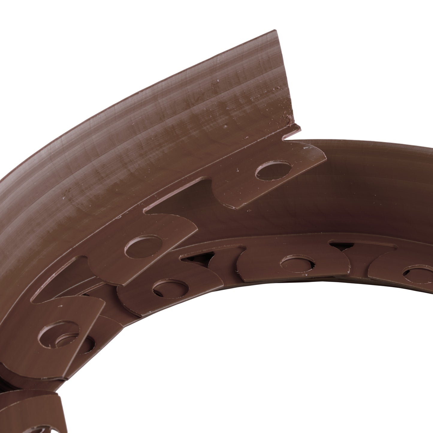 Brown Curved Lawn Edging Set with Pegs, 60mm Height