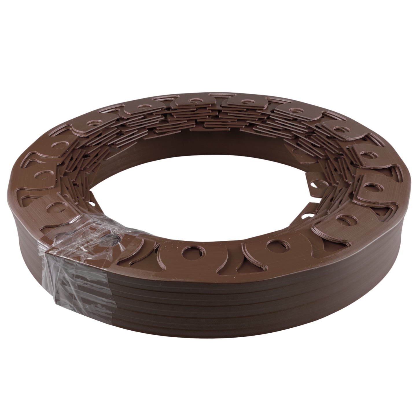 Brown Curved Lawn Edging Set with Pegs, 60mm Height