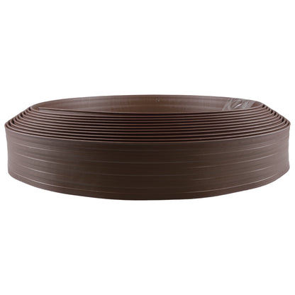 Brown Curved Lawn Edging Set with Pegs, 40mm Height