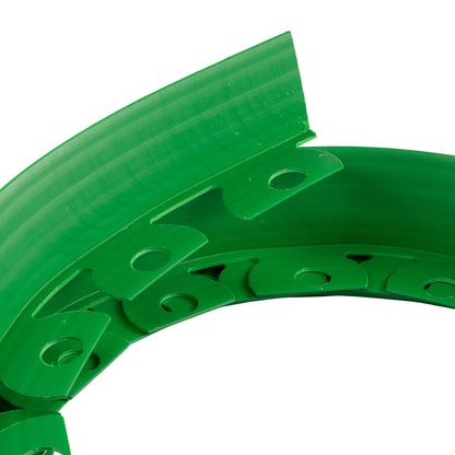 Green Curved Lawn Edging Set with Pegs, 50mm Height