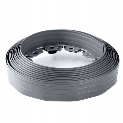 Grey Curved Lawn Edging Set with Pegs, 60mm Height