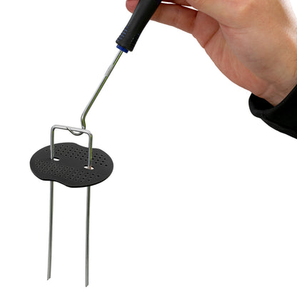 6" Weed Matting Pegs & Securing Washer, Blue Tool