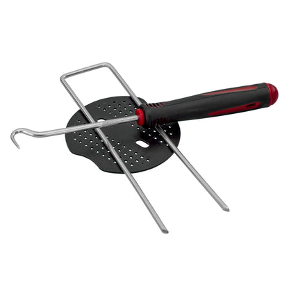 6" Weed Matting Pegs & Securing Washer, Red Tool