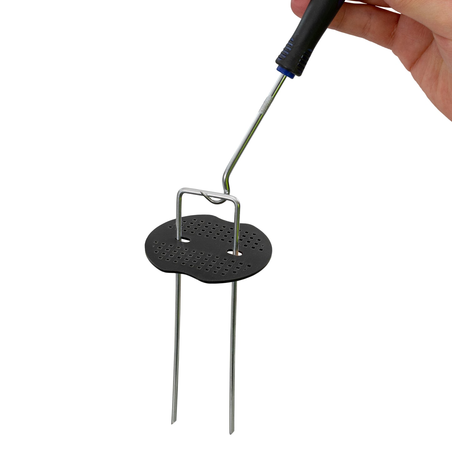 6" Weed Matting Pegs & Securing Washer, Blue Tool