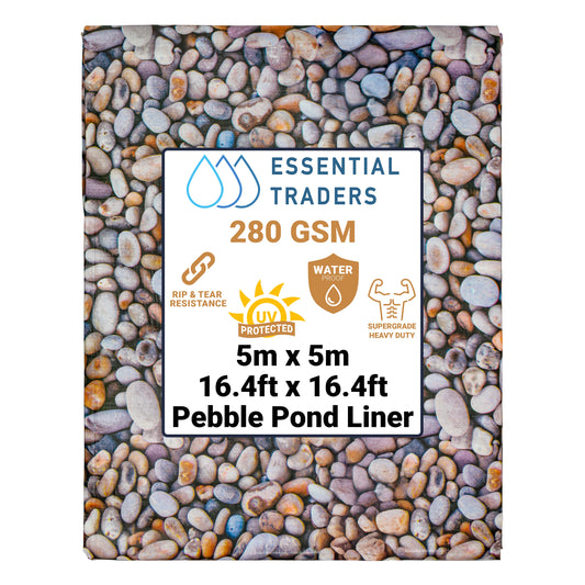 5m x 5m Pebble Pattern Pond Liner, XL-Grade 280 GSM