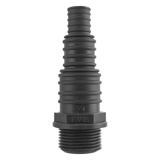 Stepped Barbed Connector for 13mm/ 20mm/ 25mm Hose, 3/4" BSPM