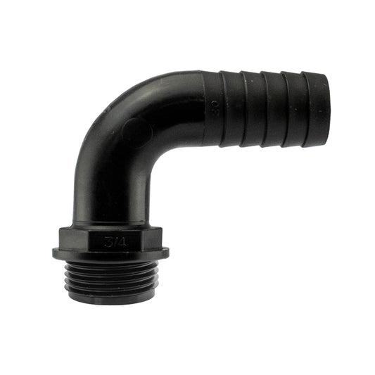 25mm Barbed Elbow with 3/4" BSP Male Thread
