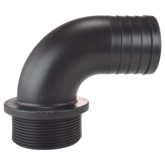 50mm Barbed Elbow with 2" BSP Male Thread