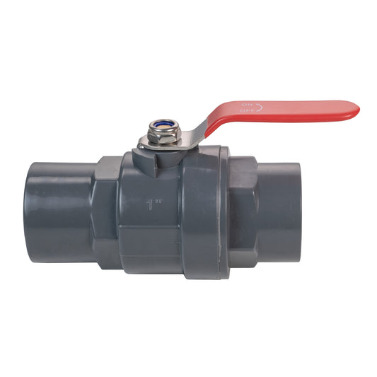 Polypropylene Lever Valve with Stainless Steel Ball, 1"