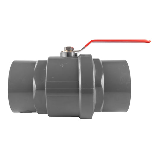 Polypropylene Lever Valve with Stainless Steel Ball, 4"