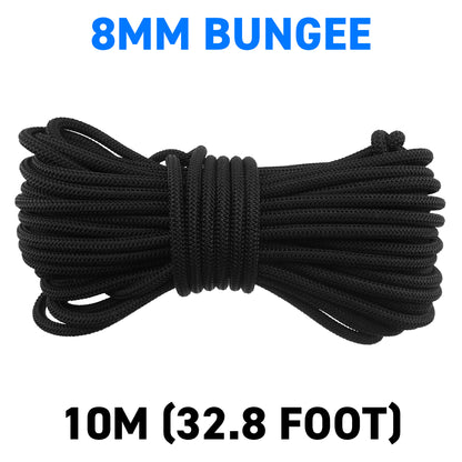 8mm Elastic Bungee Rope Black