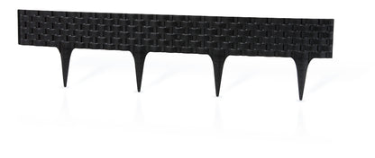 Black Rattan Texture Palisade Lawn Edging, 2.4m