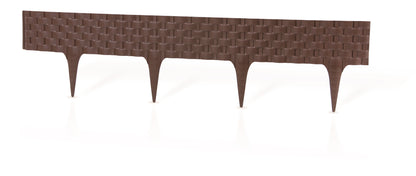 Brown Rattan Texture Palisade Lawn Edging, 2.4m