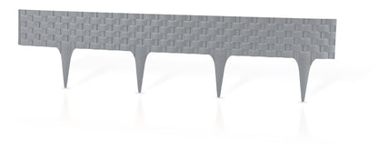 Grey Rattan Texture Palisade Lawn Edging, 2.4m