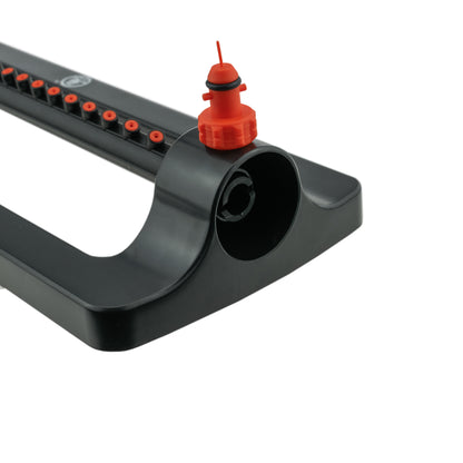 Oscillating Bar Sprinkler, Black & Orange