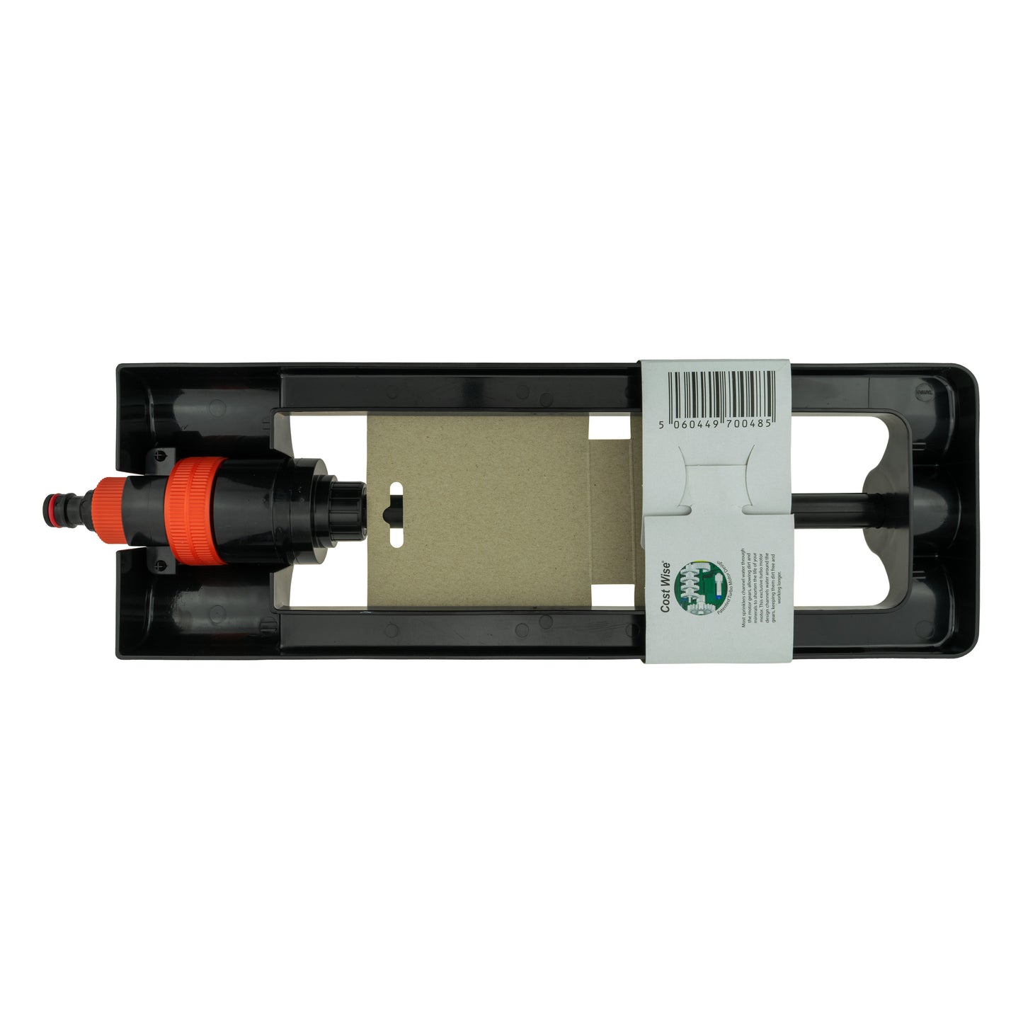 Oscillating Bar Sprinkler, Black & Orange
