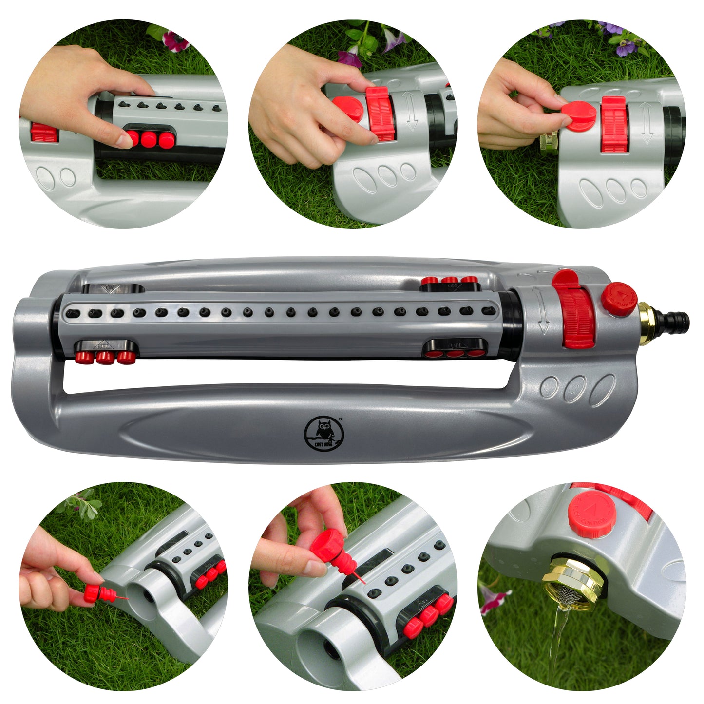 Heavy-Duty Metal Turbo Oscillating Sprinkler