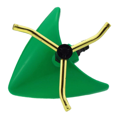 3-Arm Revolving Garden Sprinkler, Green Leaf