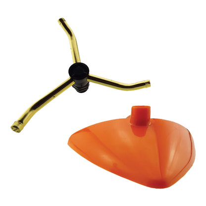 3-Arm Revolving Garden Sprinkler, Orange Leaf