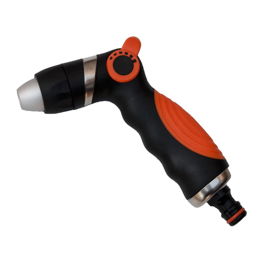 Black & Orange Adjustable Flow Metal Water Sprayer