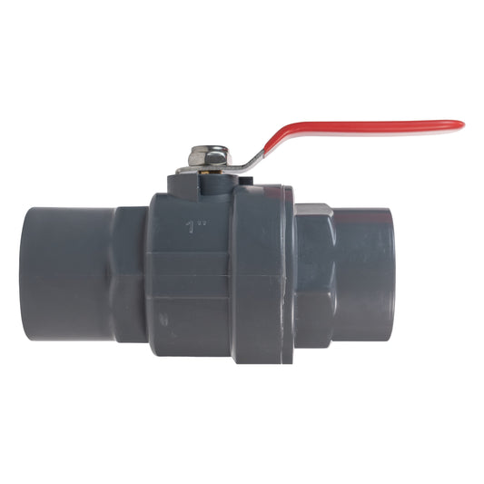 Polypropylene Lever Valve with Stainless Steel Ball, 1"