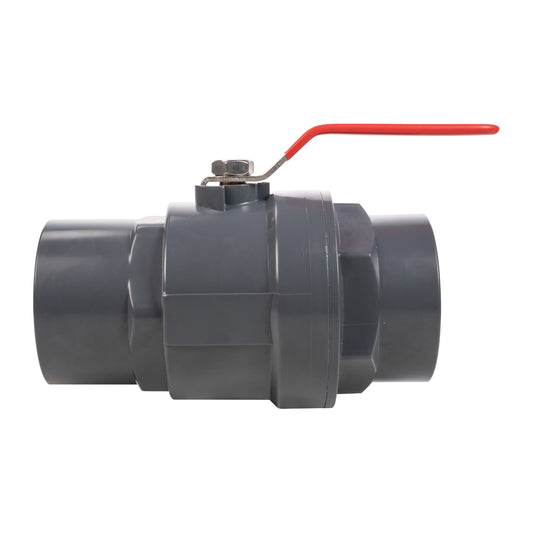 Polypropylene Lever Valve with Stainless Steel Ball, 1.5"