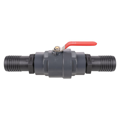 Stainless Steel Ball PP Valve & Barbed Outlet, 2"