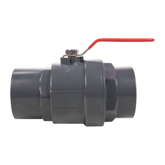 Polypropylene Lever Valve with Stainless Steel Ball, 2"