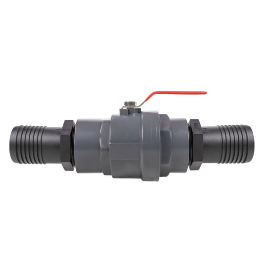 Stainless Steel Ball PP Valve & Barbed Outlet, 3"