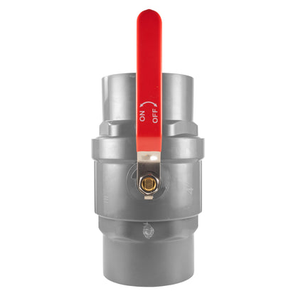 Polypropylene Lever Valve with Stainless Steel Ball, 4"