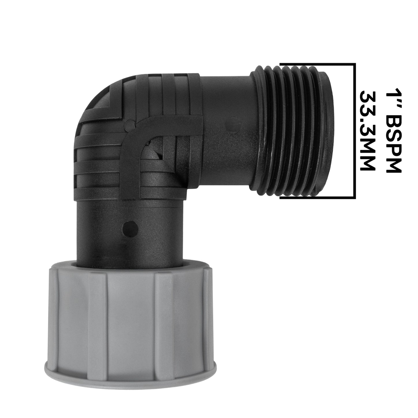 1" BSP Irrigation Elbow with Male to Female Swivel Threads