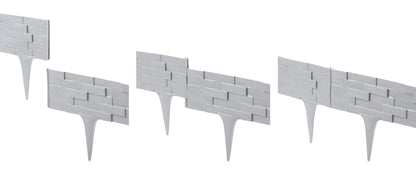 Brown Slate Texture Palisade Lawn Edging, 2.38m