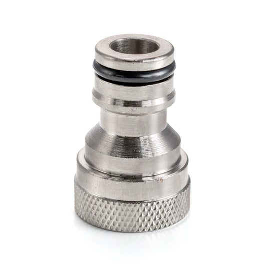 Female Tap Connector – 1/2” BSPF, Nickel Plated Brass