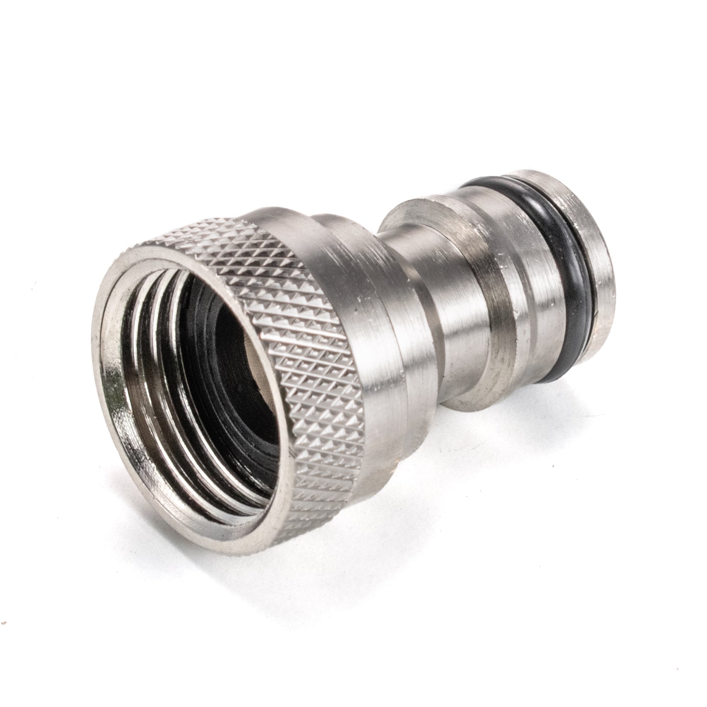 Female Tap Connector – 1/2” BSPF, Nickel Plated Brass