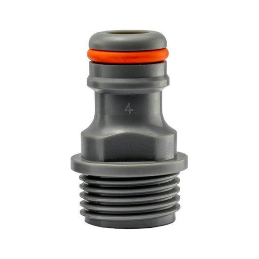 Male Tap Connector – 1/2” BSPM, Grey