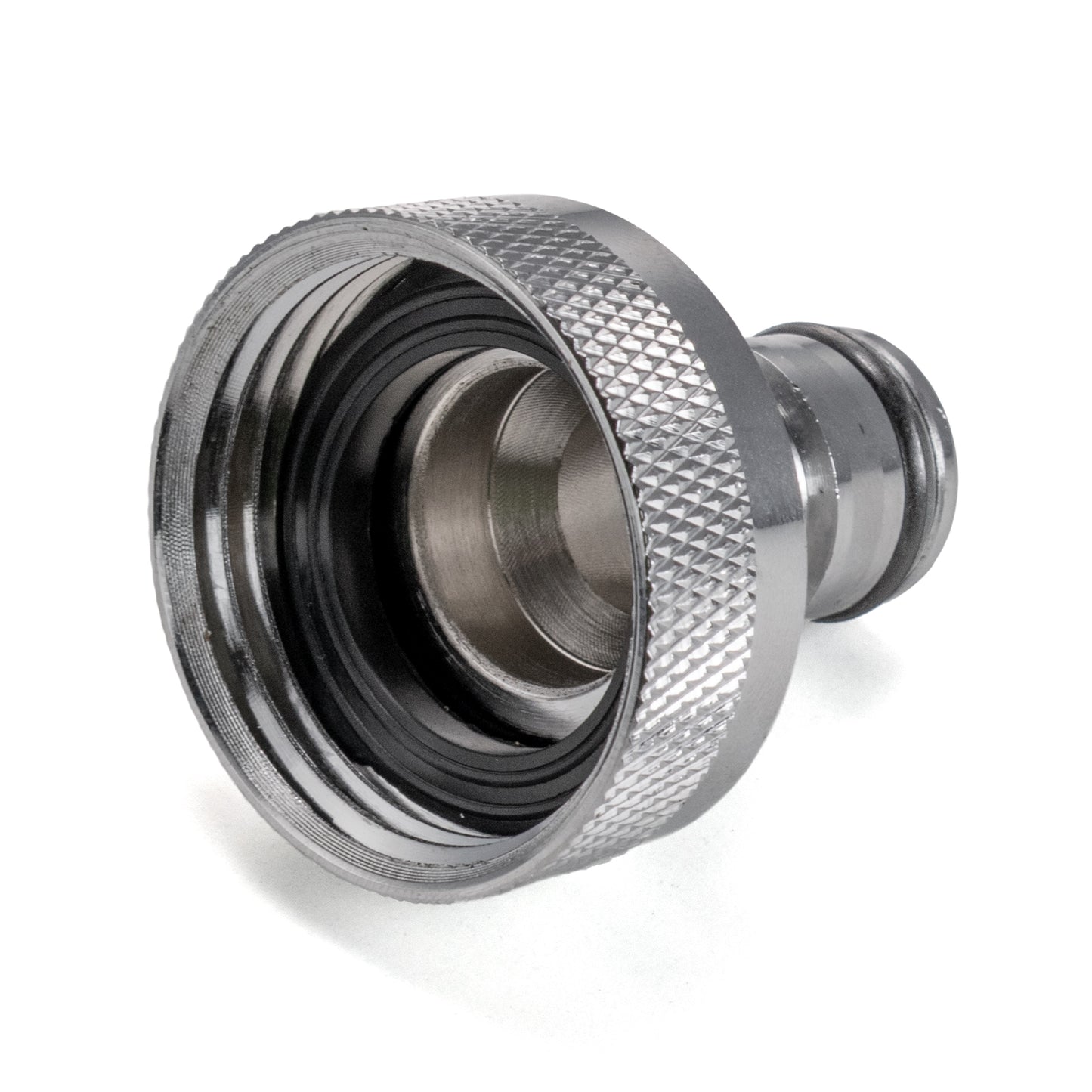 Female Tap Connector – 1” BSPF, Nickel Plated Brass