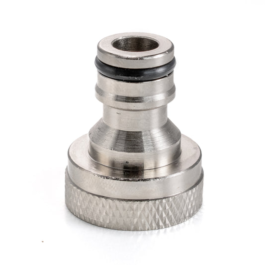 Female Tap Connector – 3/4” BSPF, Nickel Plated Brass