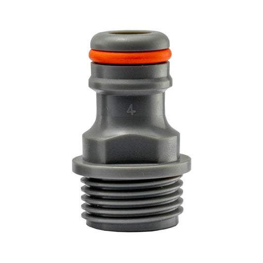 Male Tap Connector – 3/4” BSPM, Grey
