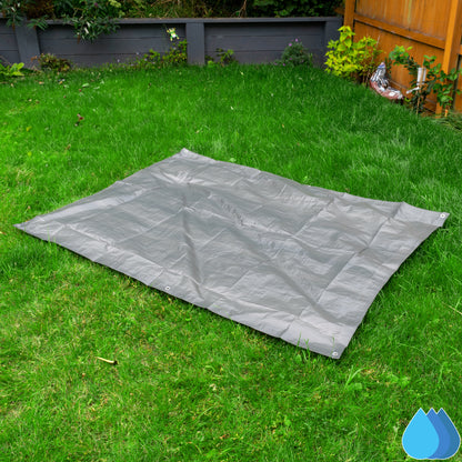 1.5m x 2m Grey Tarpaulins, S-Grade 50 GSM