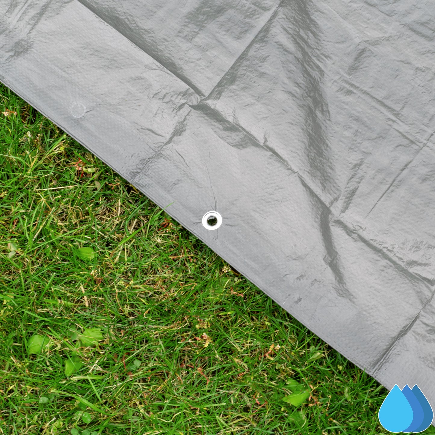 1.5m x 2m Grey Tarpaulins, S-Grade 50 GSM
