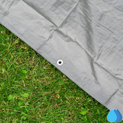 1.5m x 2m Grey Tarpaulins, S-Grade 50 GSM