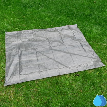 1.5m x 2m Grey Tarpaulins, S-Grade 50 GSM