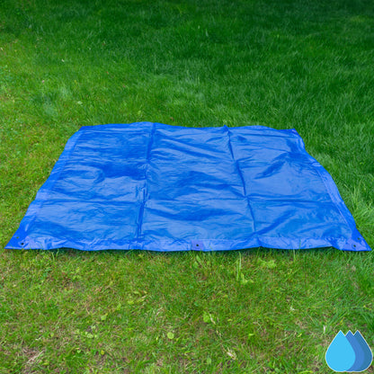 3m x 4m Blue LLDPE Tarpaulins, M-Grade 100 GSM
