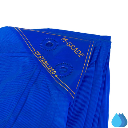 3m x 4m Blue LLDPE Tarpaulins, M-Grade 100 GSM