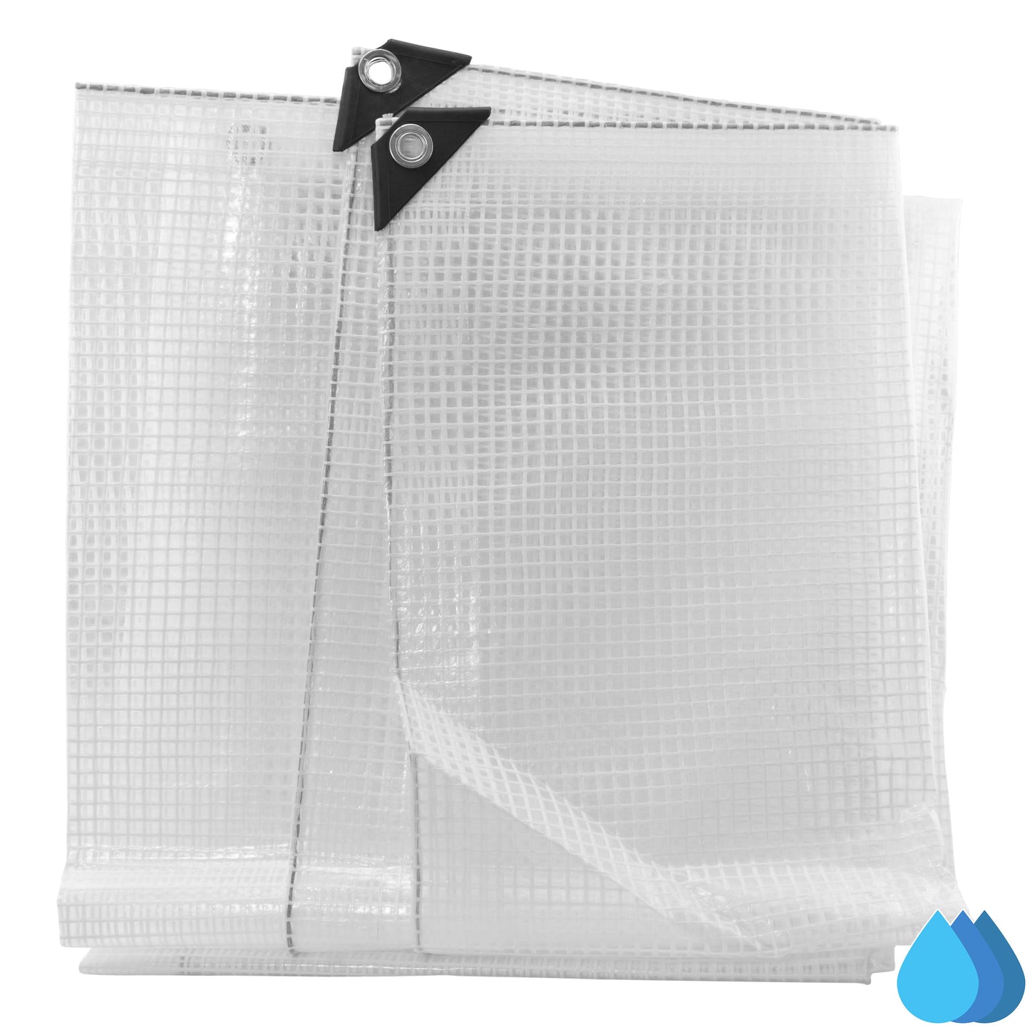 10m x 15m Clear Tarpaulins, M-Grade 100 GSM
