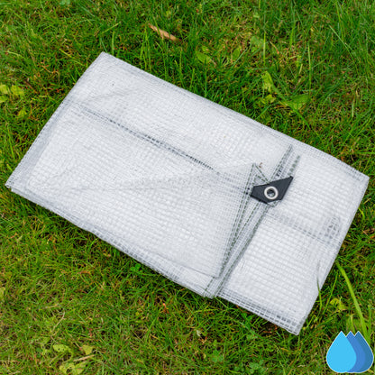 10m x 15m Clear Tarpaulins, M-Grade 100 GSM