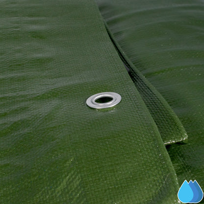 1.5m x 2m Green & Brown Tarpaulins, L-Grade 200 GSM